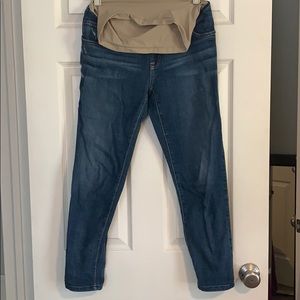Distressed maternity denim